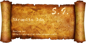 Skrapits Ida névjegykártya