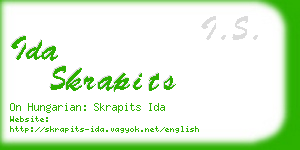 ida skrapits business card